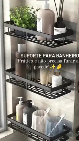 #achadinhosdashopee🛍🛒🔥 Dê uma olhada em KIT Suporte De Shampoo Organizador Alta qualidade Prateleiras De Banheiro Sem Furo Premium-Space Aluminium...... 🛒🛍Comente 