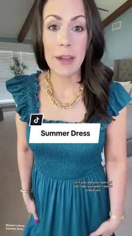I love this summer dress! Perfect for dressing down or dressing up.  #summeroutfits #churchoutfits #momfashion #summerdress #mididress #casualstyle #anrabessfashion #beachdress 