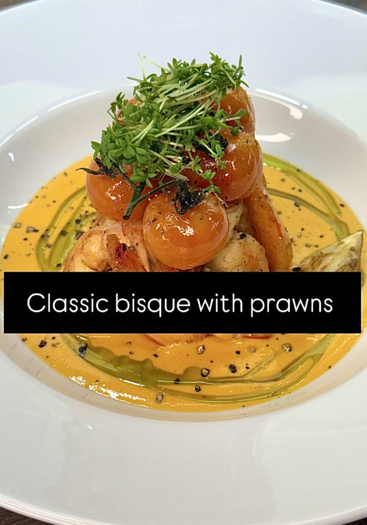 Shrimp Bisque Recipe 🦐 1.	🧄 Heat oil in a pan, add whole garlic cloves, fry until golden, and remove them. 2.	🦐 Add shrimp shells to the oil and sauté until they turn red and fragrant. 3.	🧈 Add a chunk of butter and continue sautéing the shells. 4.	🥕🧅 Add chopped vegetables: onion, leek, carrot, and celery. Sauté everything together. 5.	🍅 Stir in some tomato paste and cook for a few minutes. 6.	🍷 Pour in white wine, scrape the bottom of the pan, and let it reduce. 7.	🥛 Add heavy cream and stir. 8.	⏳ Let the mixture simmer gently for about 1 hour. 9.	🌀 Blend everything thoroughly until smooth. 10.	🥄 Strain the bisque through a fine sieve to get a silky smooth sauce. 11.	✅ Done! Your delicious shrimp bisque is ready to serve! #bisque #meeresfrüchte #shrimpsauce #prawns #prawnsrecipie 