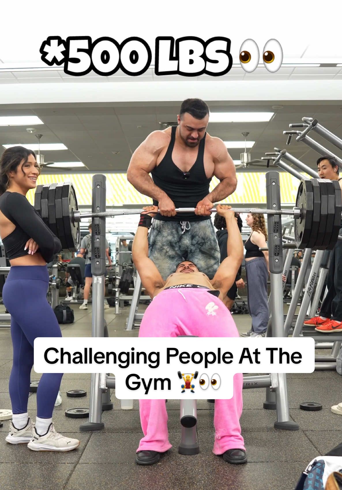 Did He Just Bench 500lbs?!? 😱💀 #fyp #gym #fypシ #foryoupage #GymTok #workout #lol 