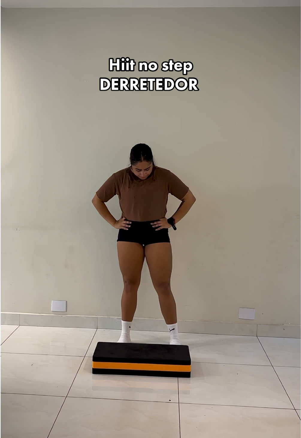 Meu treino de hoje, explorando novos cardios por aqui 🥵 #cardioworkout #cardio #hiit #step #emagrecer #treinoemcasa 