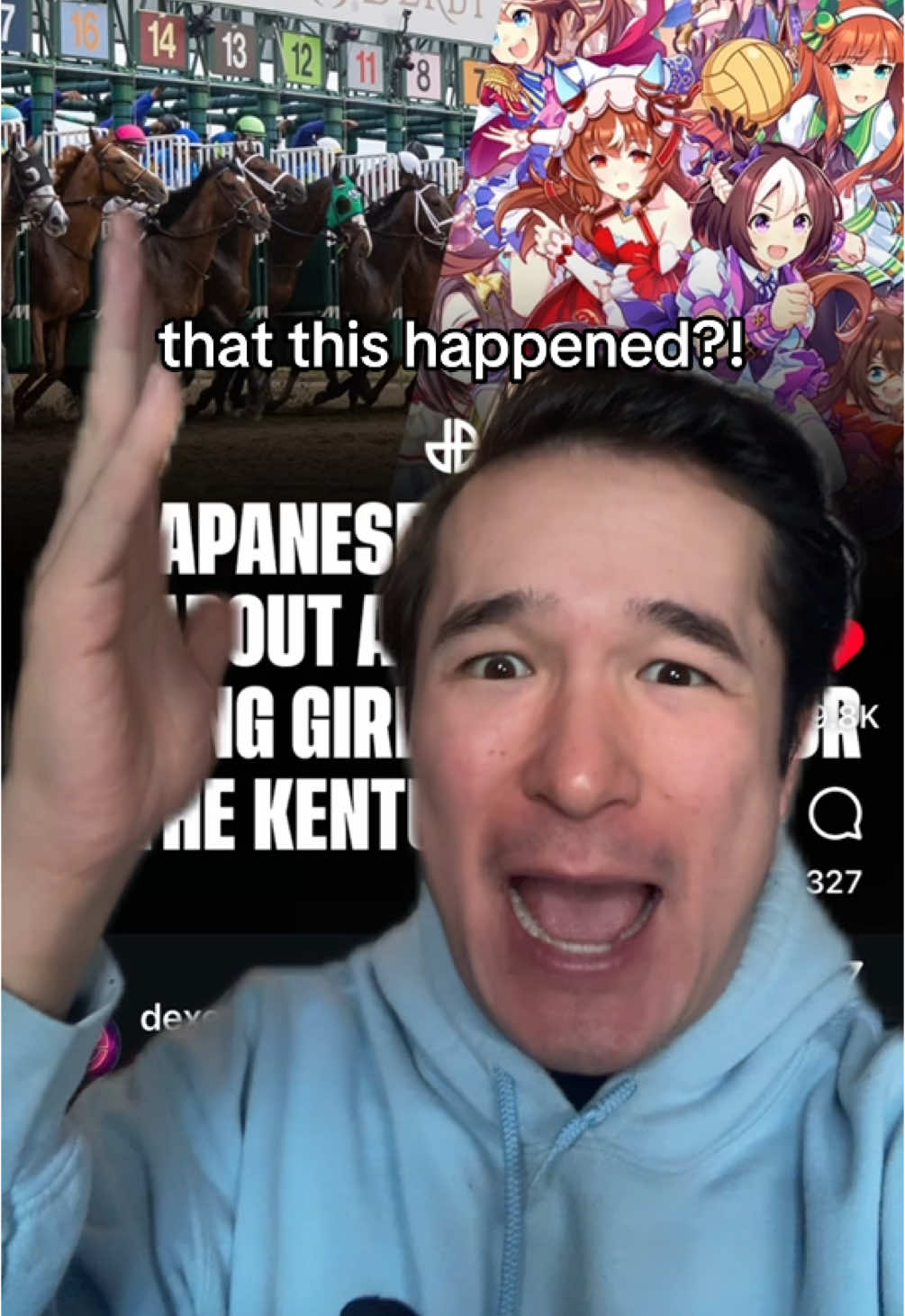 Anime HORSE GIRLS at the 151st Kentucky Derby 😭💀 #anime #kentuckyderby #umamusume #waifu #animewaifu #greenscreen #otaku #swaynami 