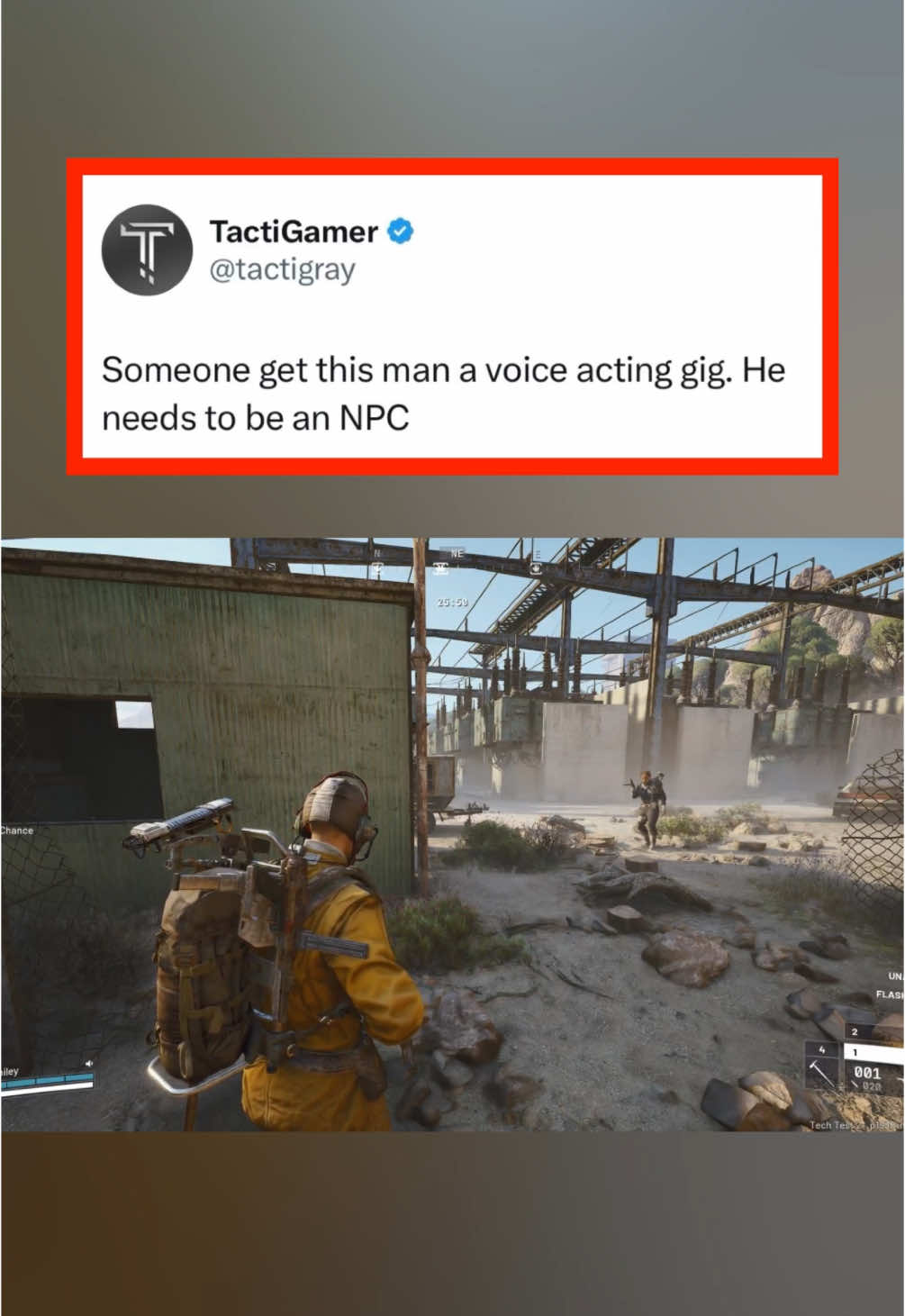 Bro really had me fooled too 😅 (@Tactigamers) #gaming #GamingOnTikTok #arcraiders #indie #indiegames #npc #gamingmemes 