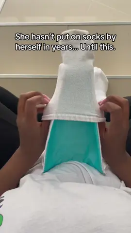 This changed her life. Sock Helper Pro helps anyone with limited mobility put on socks in seconds. No bending, no struggle, just independence. #caregiversupport #aginginplace #mobilityaid #independentliving #seniorsolutions #eldercaretools #sockhelperpro #dailystrugglesolved #gadgettok #viralfinds