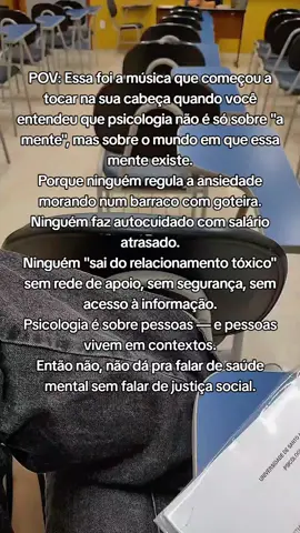 Toda psicologia é psicologia social.  #estudantepsicologia #psicologia #psicologiasocial 