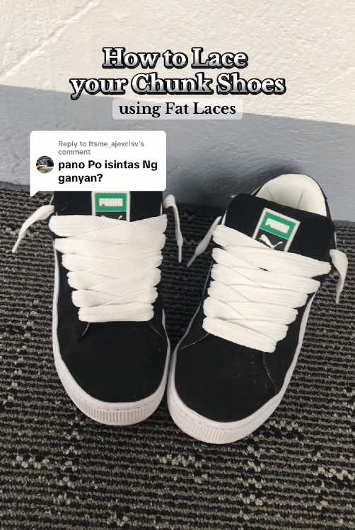 Replying to @Itsme_ajexclsv 20mm FAT LACES nasa yellow basket #tutorial #fatlaces #lace #shoelace #pumasuede #shoes #fyp #fyppppppppppppppppppppppp #fypage 