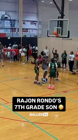Rajon Rondo’s son Pierre is one of the top 7th graders in the country 😳👀