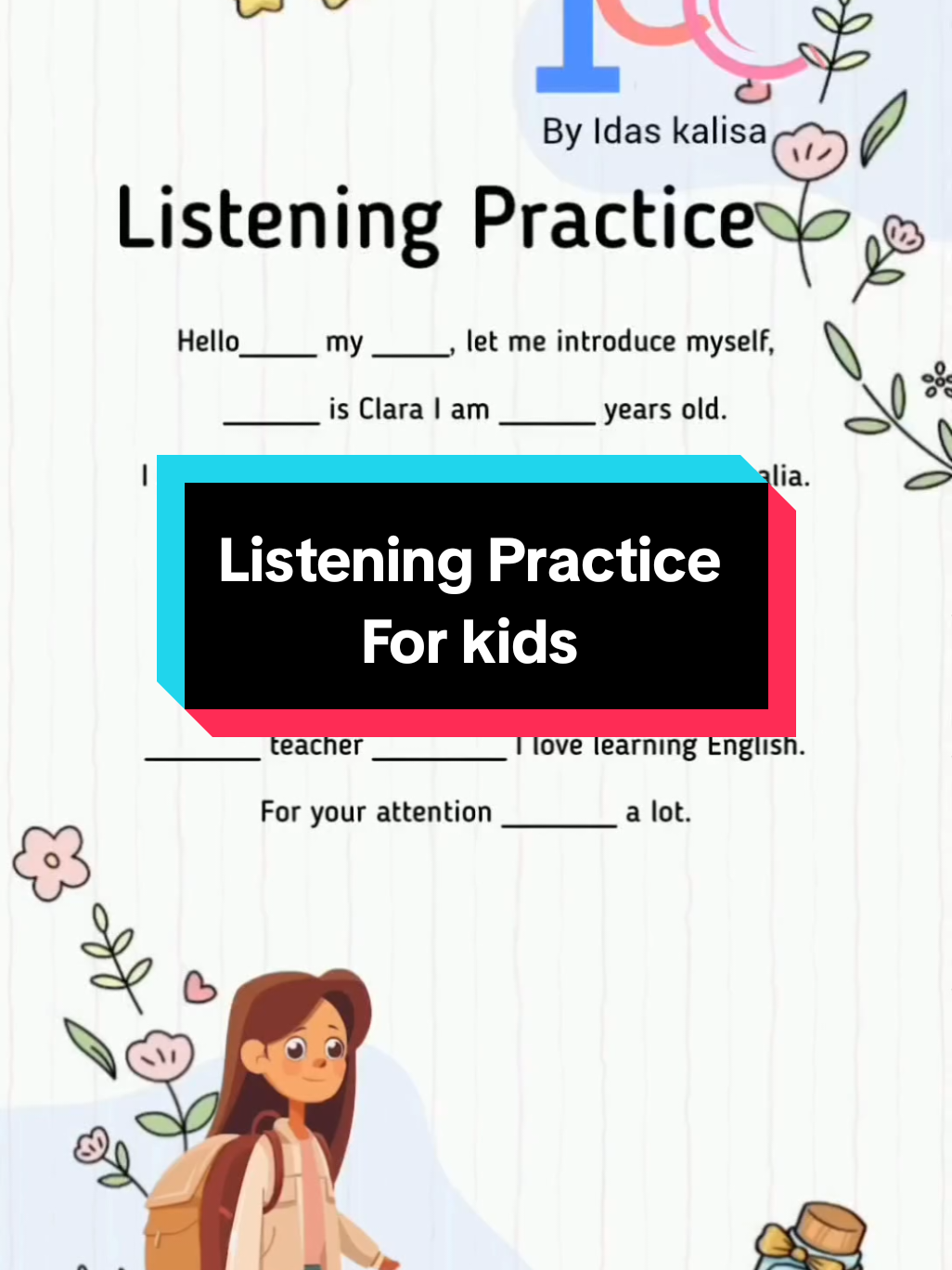 #materilisteningsd #listeningforkids #englishlisteningforkids #listeninguntukanaksd 