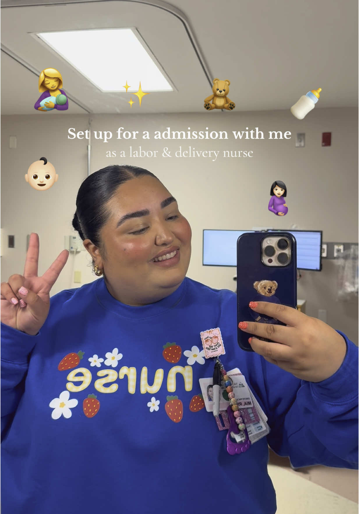 Labor doesn’t stop for bedtime & neither do we 🌙👩🏻‍⚕️🤰🏻🩵🩷 #fyp #foryou #foryourpage #trending #tiktokviral #laboranddeliverynurse #nursesoftiktok #nightshift #nursesweek #nursesoftiktok #diml 