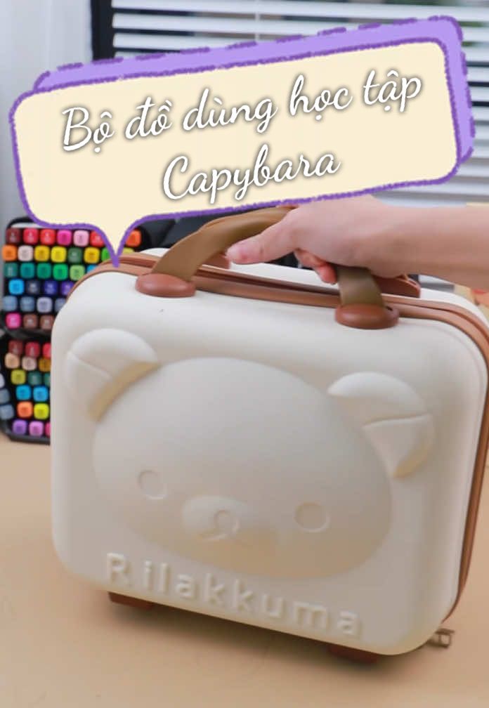 Bộ đồ dùng học tập Capybara dùng làm quà tặng siêu xinh nha🎁 #capybara #quatang #dodunghoctap  #unboxing #review 