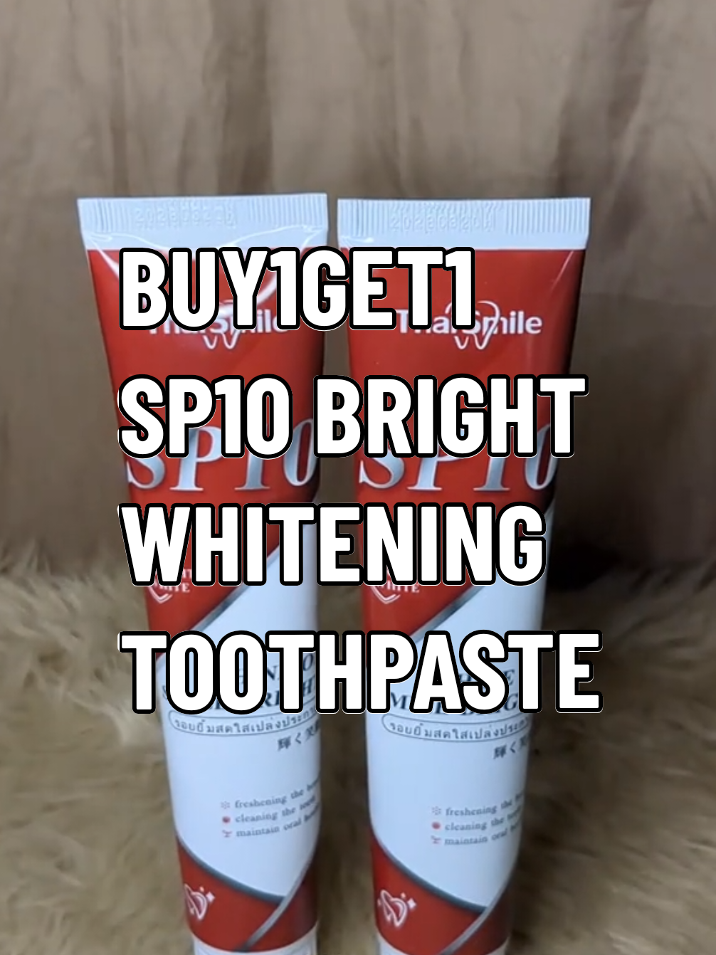 THAI SMILE BUY 1 GET 1 SP10 BRIGHT WHITENING TOOTHPASTE 😍🥰  LEGIT NA NAKAKAPUTI NG NGIPIN AT NAKAKABANGO NG HININGA😱 #sp10whiteningtoothpaste #thaismiletoothpaste #whiteningtoothpaste #affiliatemarketing #properengagementisthekey 