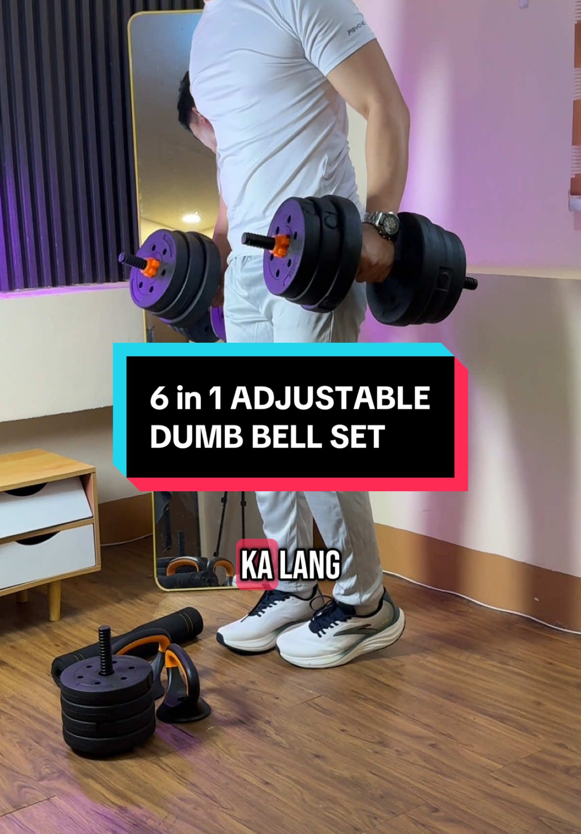 Gusto mo na rin bang mag pa-ganda ng katawan? Tamang tama tong 6in1 adjustable dumbbell set na to.💯 Tamang tama pang home workout💪 #homeworkout #dumbbell #workoutplan #fitnessgoal #exerciseathome 