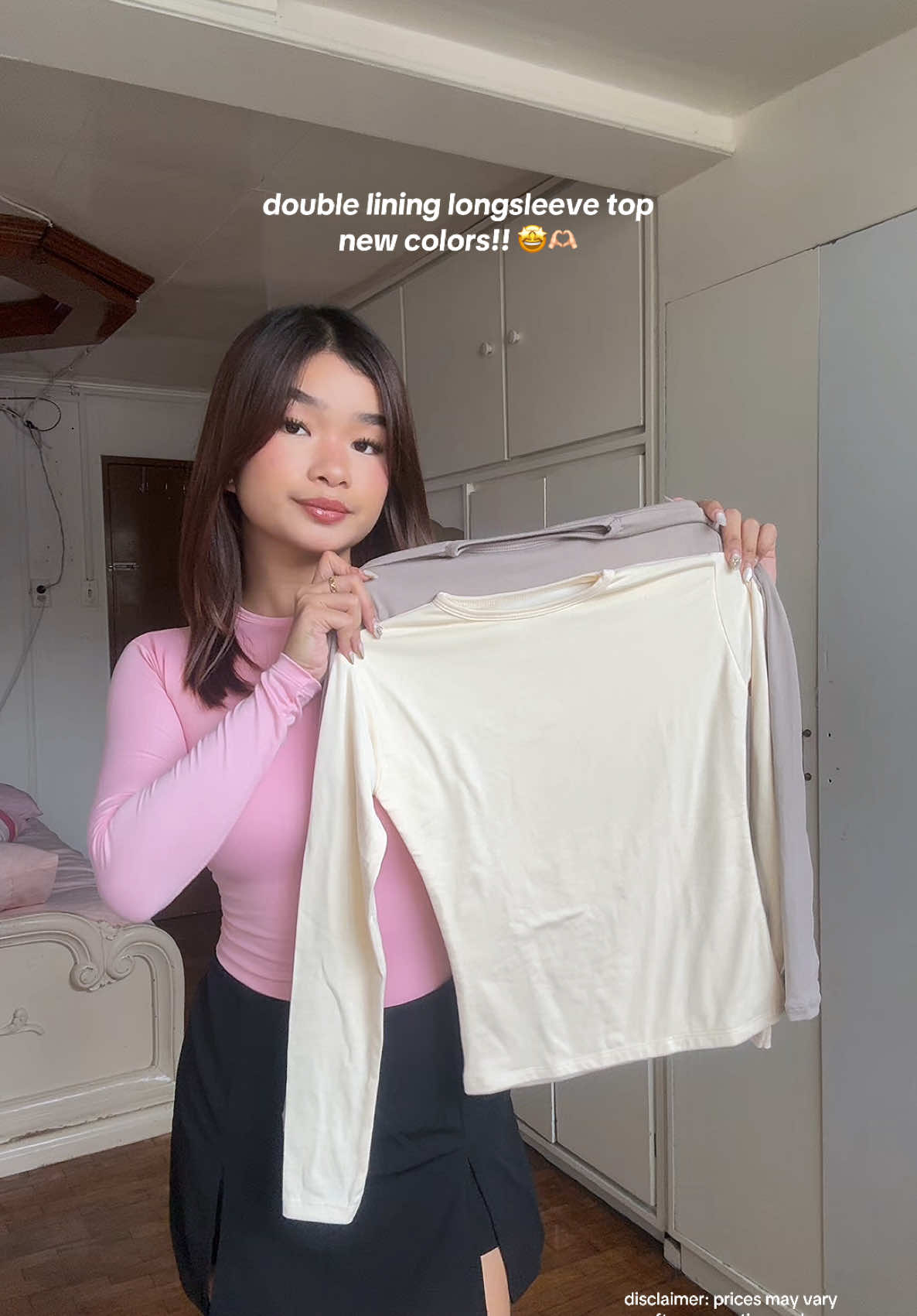 very affordable body hugging double lining longsleeve top 🤩 disclaimer: prices may vary after promotion ends  #fyp #topsforwomen #doubleliningtop #bodyhugging #longsleevetop #affordabletops #outfitideas 