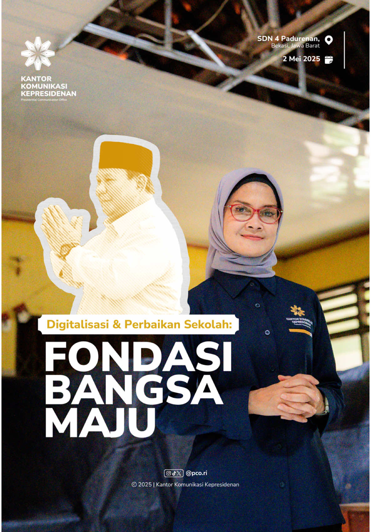 Sebuah bangsa tidak akan maju tanpa pendidikan yang bermutu. Pemerintah hadir untuk memperbaiki 10.440 sekolah rusak di seluruh Indonesia. Ditambah, digitalisasi pembelajaran hadirkan konektivitas dan interaktivitas untuk siswa-siswi di seluruh penjuru negeri. Ini bukan janji, ini langkah menuju bangsa unggul, untuk Anak Generasi Emas. Sebab pendidikan yang berkualitas bukan hanya mimpi, tapi fondasi bangsa maju yang sedang kita bangun bersama. #KantorKomunikasiKepresidenan