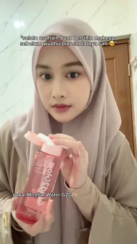 harus dibiasain yaa, karena makeup belum tentu bisa dipakai wudhu, dan biar sholatnya tenang jugaa🫶🏻