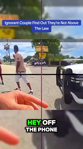 Ignorant Couple Find Out They're Not Above The Law #cops #copsoftiktok 