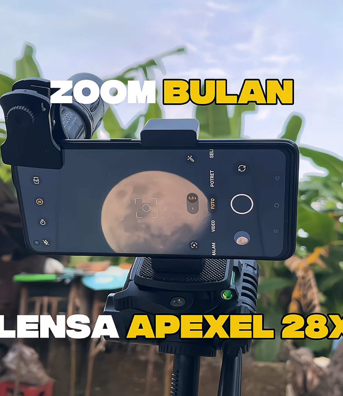 oppo a74 x apexel 🌗✨ #lensaapexel #lensaapexel28xzoom #lensa28xzoom #lensaapexel28x #moon #apexel28xzoombokeh #trending #foryoupage #fypage #foryou #trending #estetik 