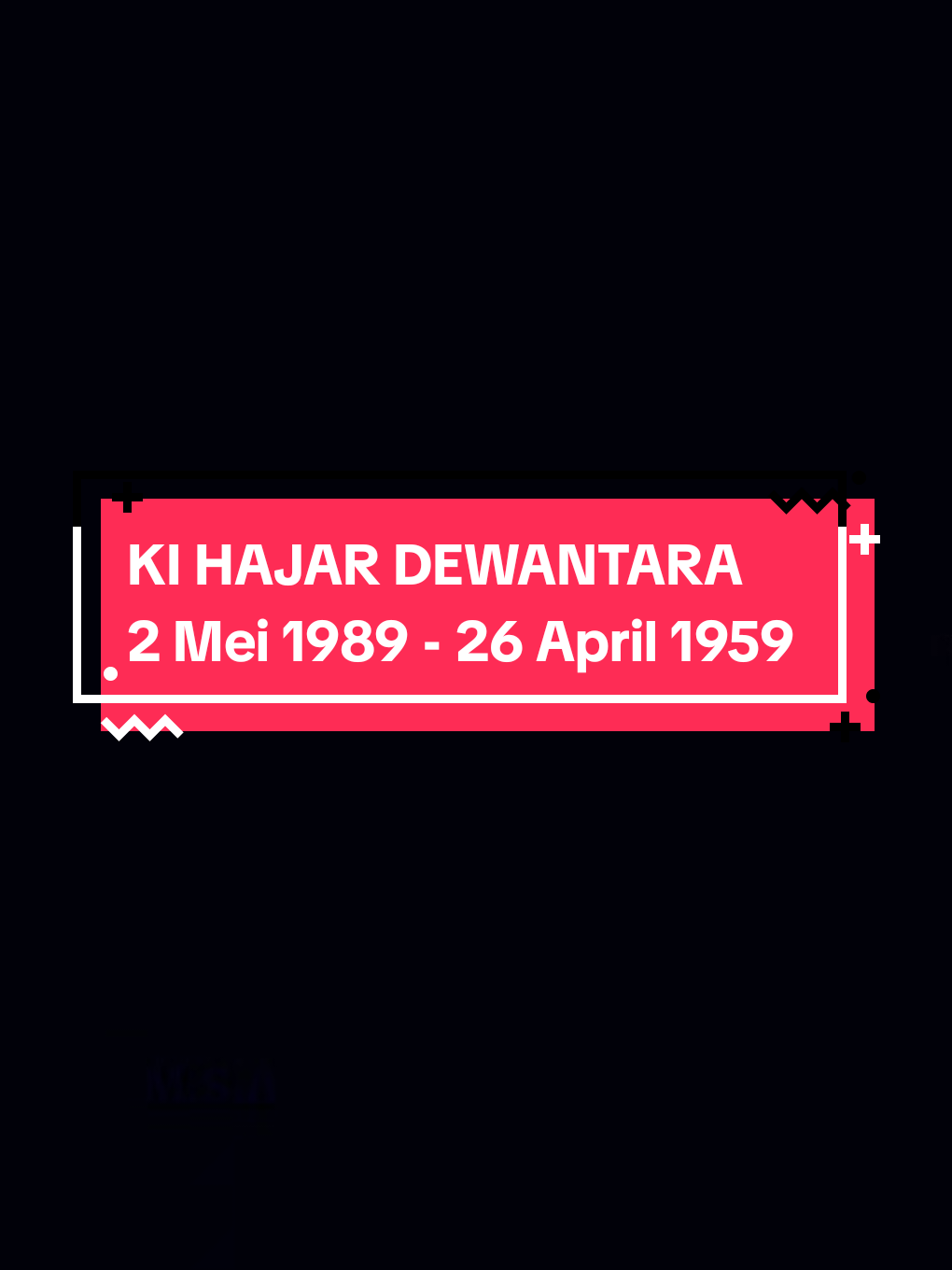 Ki Hadjar Dewantara, seorang pahlawan nasional yang lahir dengan nama Raden Mas Soewardi Soerjaningrat, merupakan tokoh penting dalam sejarah pendidikan Indonesia. Lahir pada 2 Mei 1889 di Yogyakarta, ia adalah cucu dari Sri Paku Alam III dan anak dari GPH Soerjaningrat Raden mas Soewardi Soerjaningrat (EYD: Suwardi Suryaningrat, sejak 1923 menjadi Ki Hadjar Dewantara, EYD: Ki Hajar Dewantara, beberapa menuliskan bunyi bahasa Jawanya dengan Ki Hajar Dewantoro; 2 Mei 1889 – 26 April 1959; selanjutnya disingkat sebagai 
