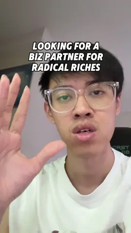 Looking for a partner or part time host for @Radical Riches tele me @kwee123 with resume #host #sgjobs #sgfyp #sgtiktok #entrepreneurship 