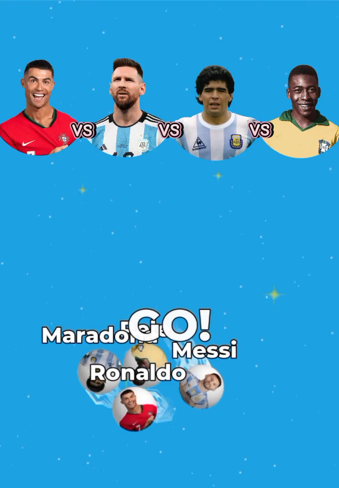 Ronaldo vs Messi vs Maradona vs Pele