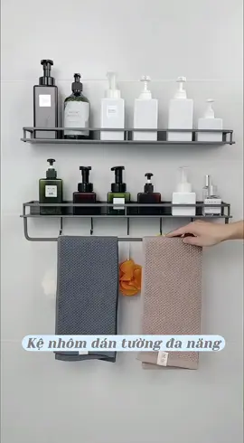 Kệ Dán Tường Đa Năng Phòng Tắm ,Nhà Bếp Nhôm Anod Không Rỉ Kèm Keo Dán ,Tắc Kê Và Vít ,Đa Dạng Kích Thước #dogiadungtienich #hot #thinhhanhtiktok #thinhhanh #thinhhanhxuhuong #xuhuong #xuhuongtiktok #lenxuhuong #hottrend 