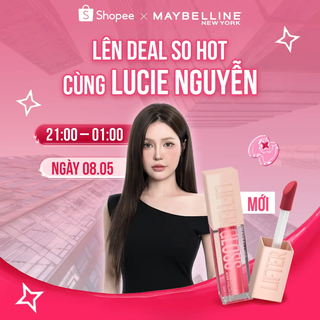 Lên Deal So Hot cùng Lucie Nguyễn duy nhất hôm nay 8/5 vào ngay sàn 🍊 săn sale cùng Maybelline thôi ❤️‍🔥❤️‍🔥 #maybelline_vn #maybelline 