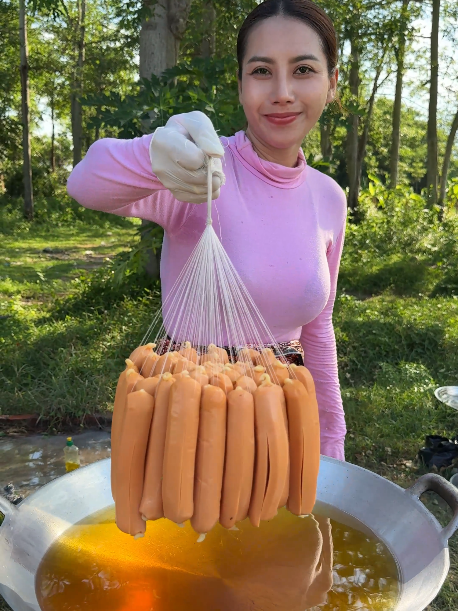 How to crispy hotdog with noodle recipe