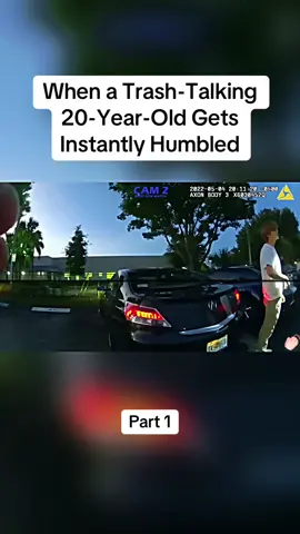 When a Trash-Talking 20-Year-Old Gets Instantly Humbled#cops #copsoftiktok #police #policeofficer #bodycam #crime #truecrime #truestory #foryou #fyp 
