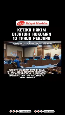 Majelis Hakim Pengadilan Tipikor Jakarta pada Pengadilan Negeri Jakarta Pusat, menjatuhkan hukuman 10 tahun penjara kepada hakim Heru Hanindyo, Kamis malam (8/5/2025). Menurut Majelis, Heru terbukti menerima suap di balik putusan bebas untuk Ronald Tannur, terdakwa kasus penganiayaan yang menyebabkan korbannya meninggal. Dua rekan Heru, hakim Mangapul dan hakim Erintuah Damanik juga terbukti bersalah dan dijatuhi hukuman lebih ringan, 7 tahun penjara. Karena, menurut Majelis, dua rekan Heru itu mengakui dan menyesali perbuatannya. Sedangkan Heru tidak.  #kasusronaldtannur #tipikor 