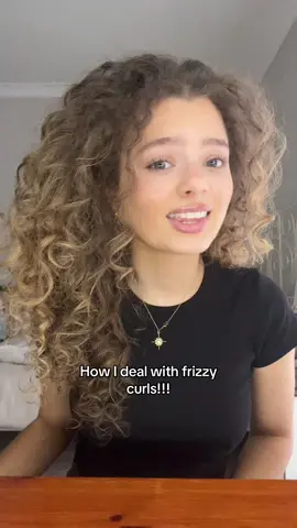 How I deal with frizzy curls so that I can still wear my hair down!!! #curls #curlyhair #curlyhairtutorial 