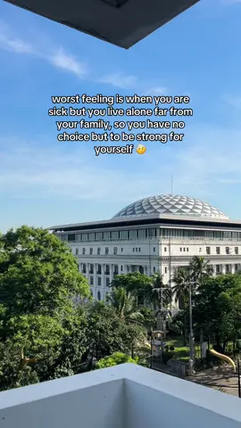 worst feeling is when you are sick but you live alone far from your family, so you have no choice but to be strong for yourself🤕 #fyppppppppppppppppppppppp #trending #creatorsearchinsights #fypage #hugotlines #reality #sad #manila 