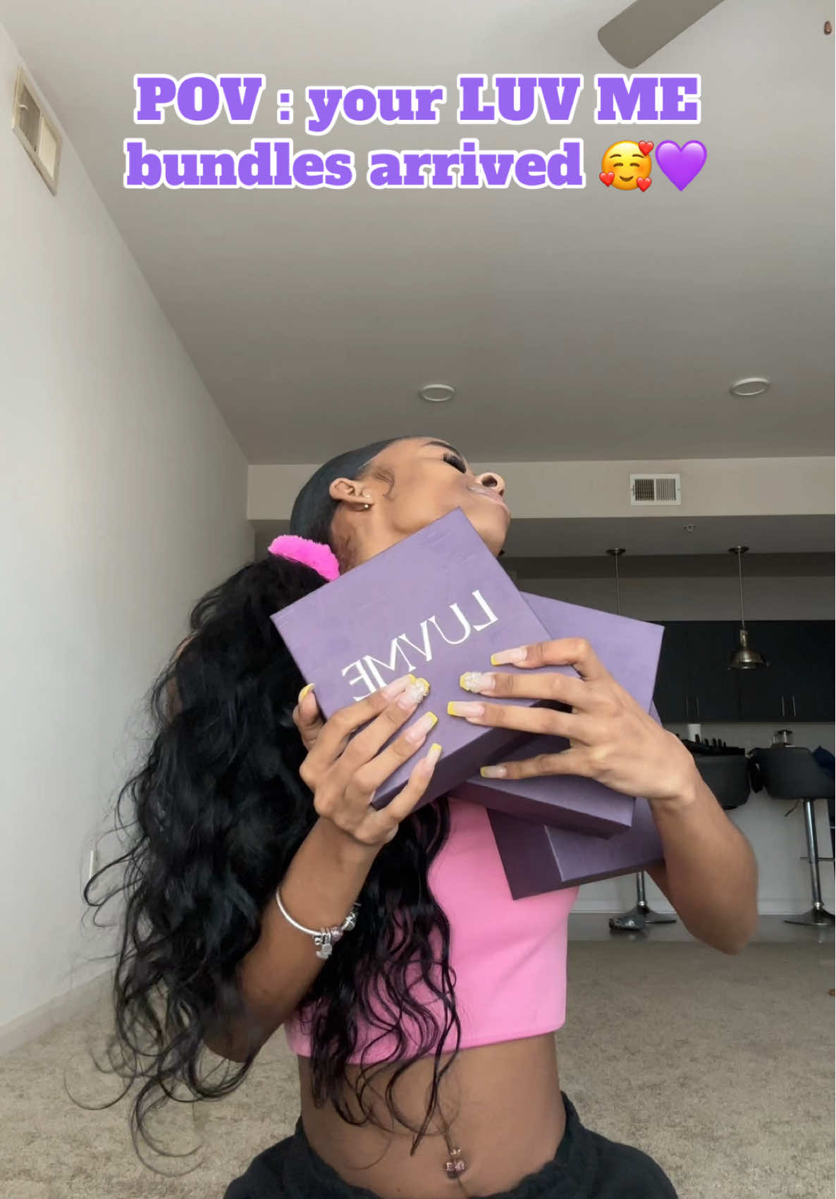 Ponytail using LUV ME hair 💜 #fyp #hairtok #luvmehair #LUVME 