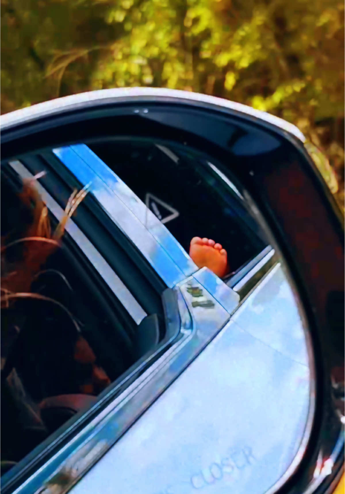 Just like her mama being passenger princess with our toes in the wind. 
