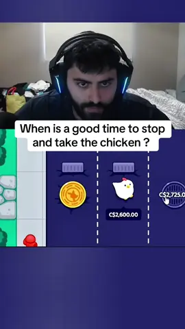 When is a good time to stop and take the chicken ? #kickstreaming