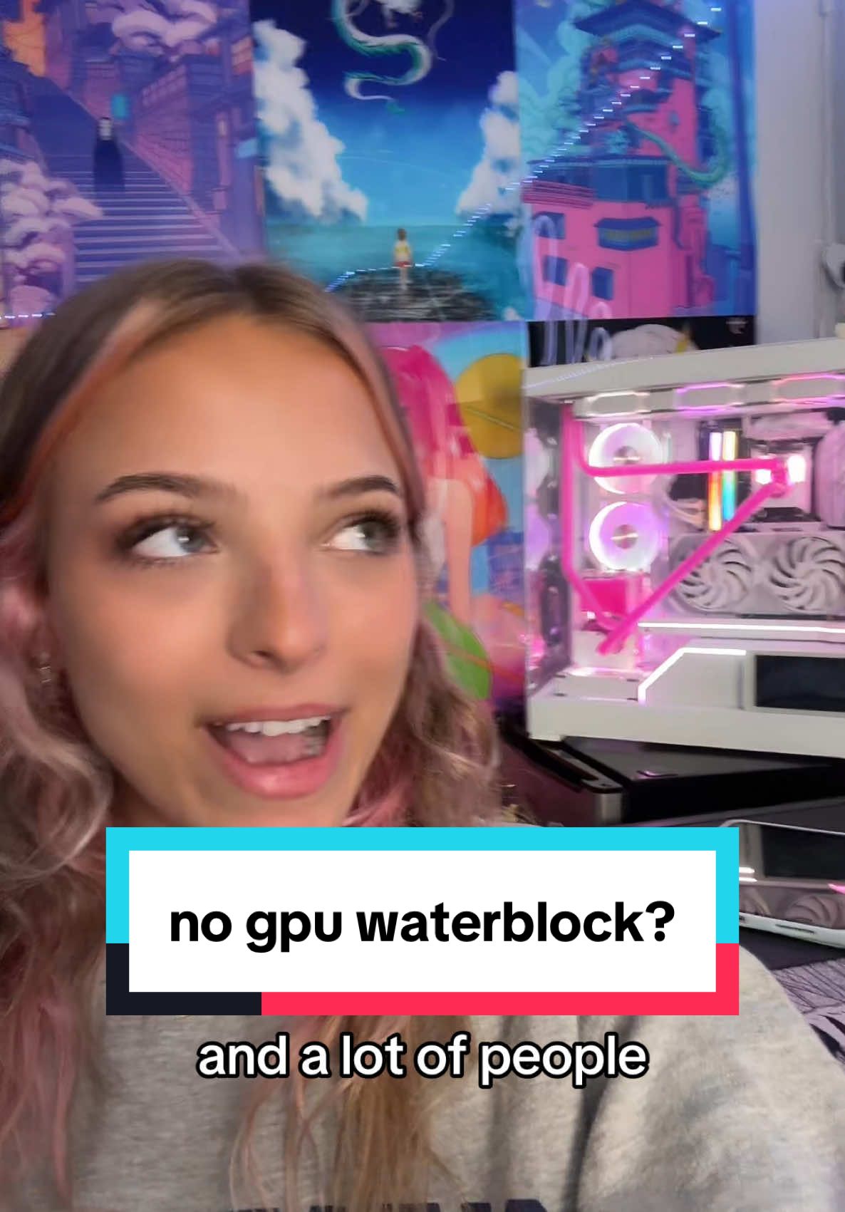 Why i didn't water block my gpu #lindseyszn #techgirl #techgirlie #techbaddie #pcbuild #techtok #phanteks #pcparts #waterblockgpu #customwaterloop 
