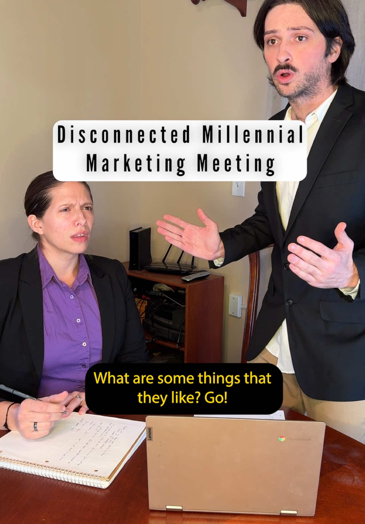 Disconnected Millennial Marketing Meeting #sketch #shorts #funny #meme #youtube #tiktok #fyp 