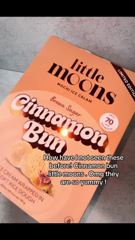 Cinnamon bun little moons limited edition. My new faves 😍 #sweettreat#Foodie#cinnamonbun#littlemoonsmochi 