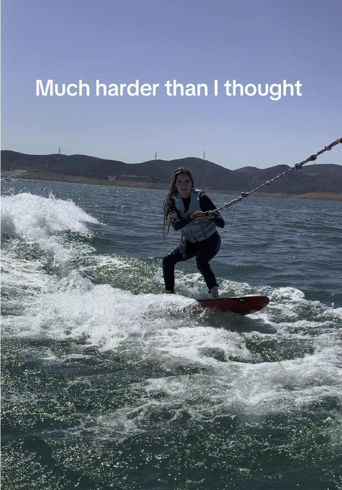 I was so sore the next day😂 Who has any pointers?! #california #lakes #wakesurfing 