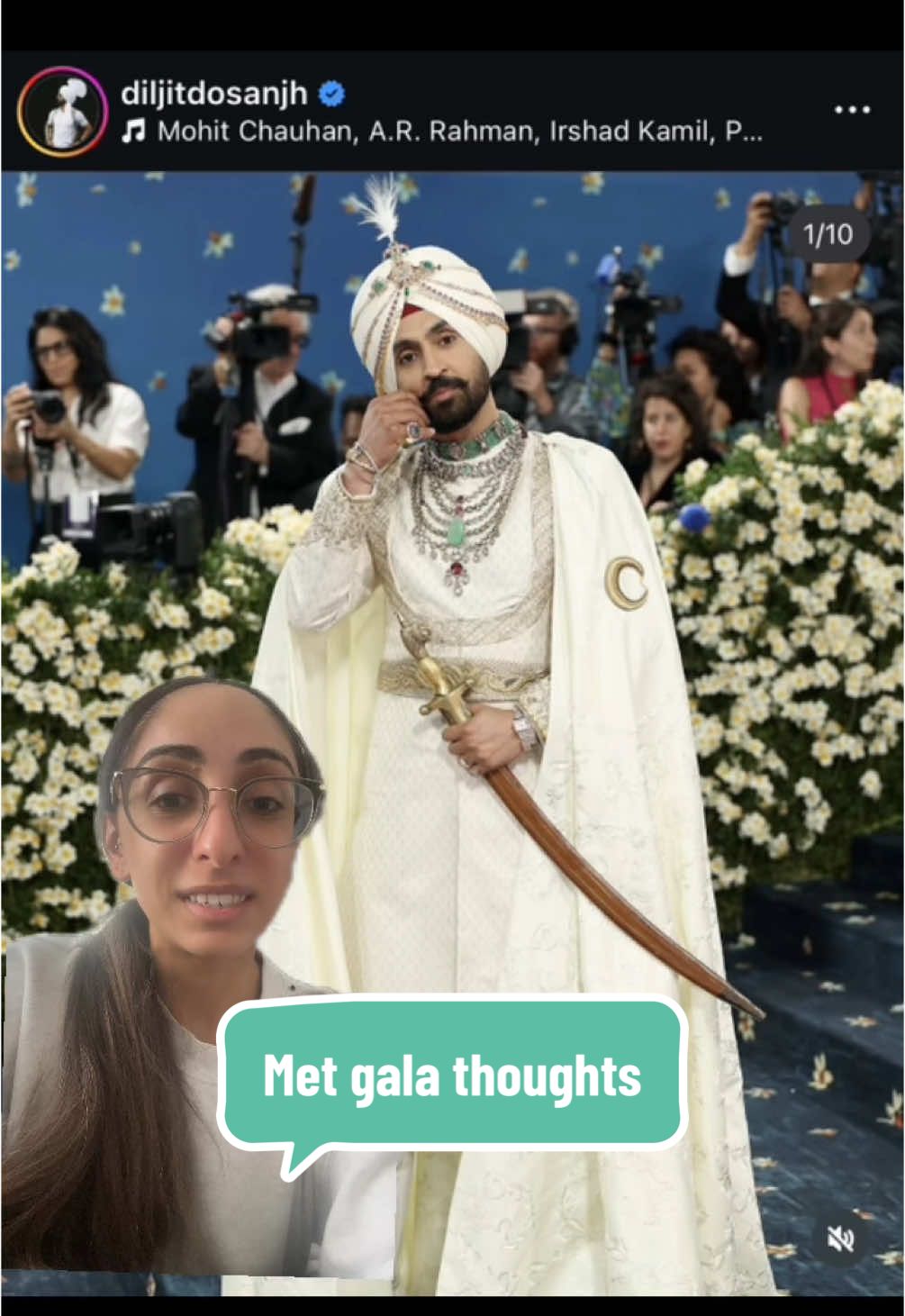 Literally stop telling me to cut my hair & maybe lend him the diamonds instead of Emma chamberlain 🫣#metgala2025 #diljitdosanjh #srkmetgala #sikhism #creatorsearchinsights 
