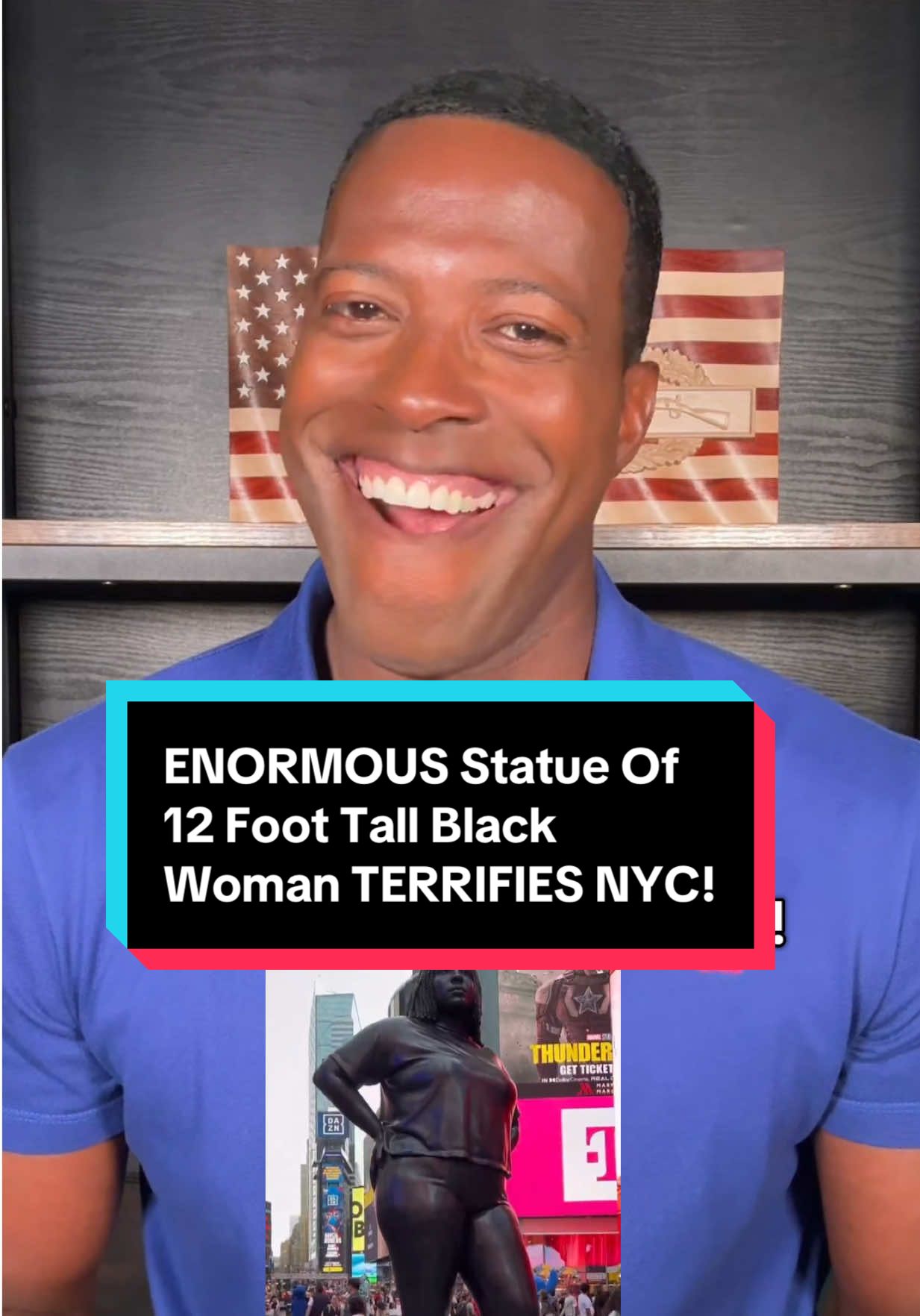 ENORMOUS Statue Of 12 Foot Tall Black Woman TERRIFIES NYC! #blackwomen #newyorkcity #nyc #wtf #fyp #BlackTikTok 