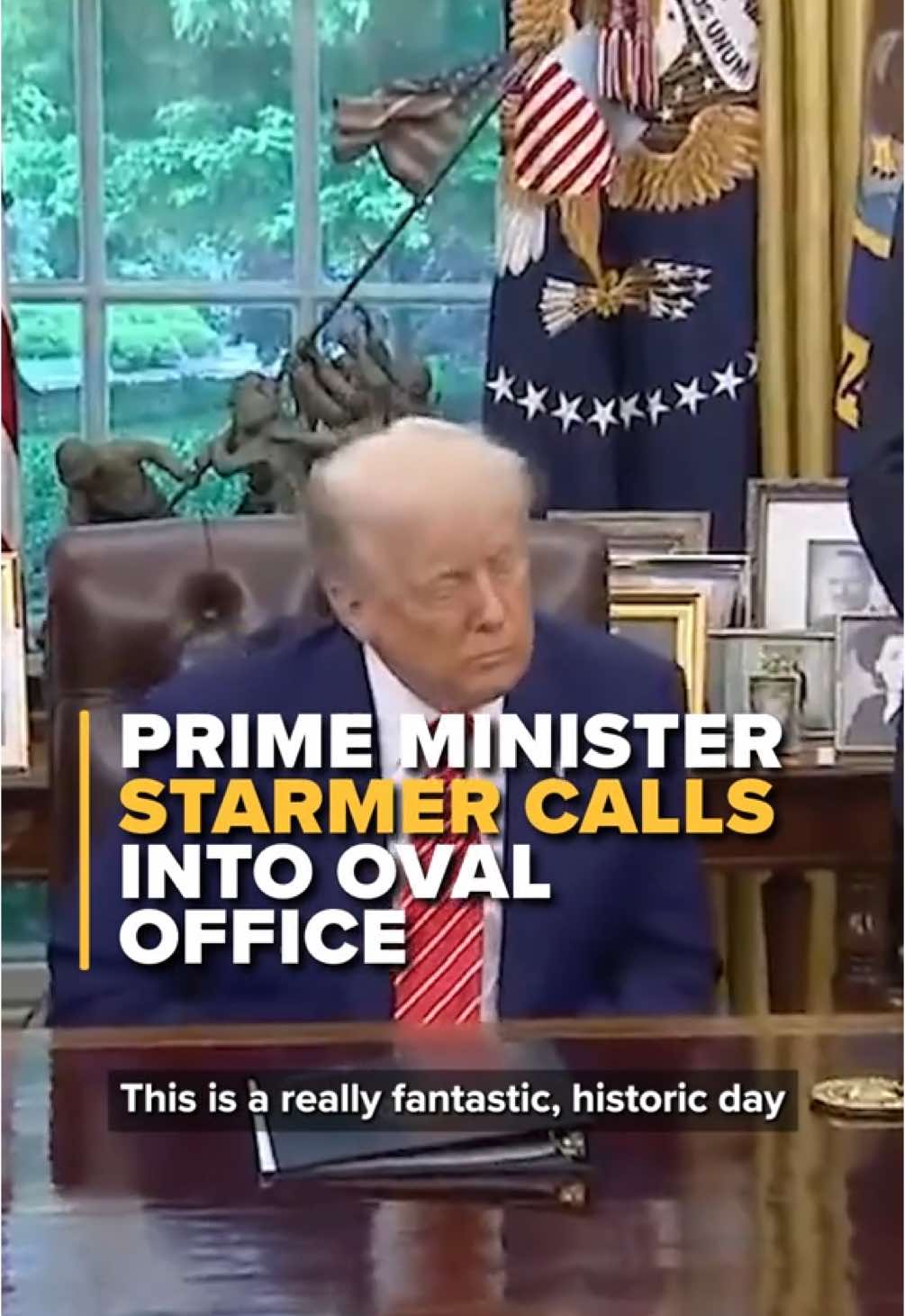 U.K. Prime Minister Keir Starmer called into the Oval Office to praise the new trade deal with President Trump. #keirstarmer #us #uk #trade #tariffs