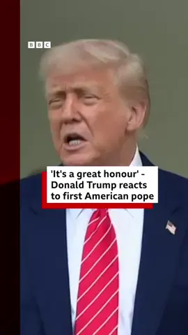 US President Trump has congratulated Robert Prevost, the new Pope Leo XIV, who has become the first American to lead the Catholic Church. #Pope #LeoXIV #RobertPrevost #PopeLeoXIV #Vatican #VaticanCity #DonaldTrump #Catholic #Rome #Conclave #StPetersSquare #News #BBCNews