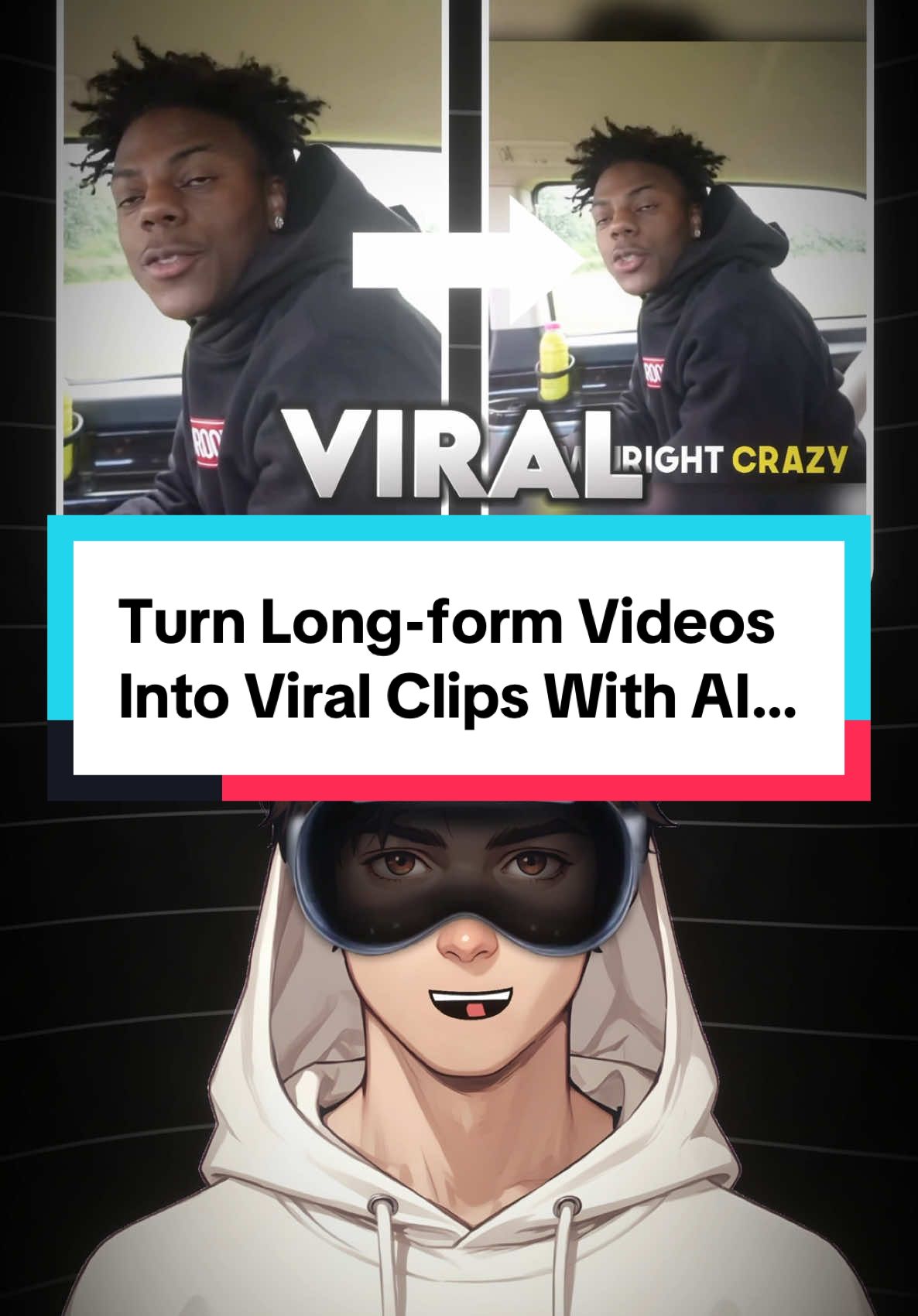 How to turn long-form videos into viral clips with AI… 🎥🤖 #tiktokautomation #ai #aitools #contentcreator #makemoneyontiktok #clipping 