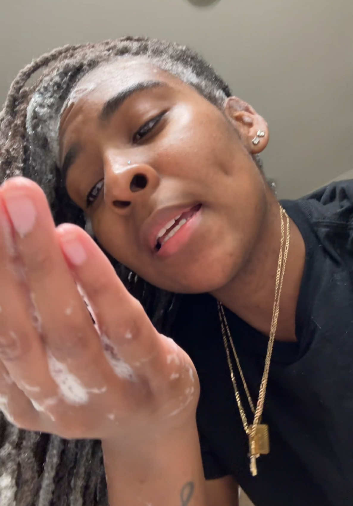 Okay so prewash 2x, wash 2 -3 more times after that, then condition and rinse. Oil, moisturize and all that after lolll it's definitely a tedious task!  Especially doing it doing it yourself. How ling does wash day for your locs take?!? Lmk in the comments  #locslife #locjourney #locsforwomen #locngel #loctips #washday #locswashroutine #locsformen #maturelocs #locsoftiktok #locmaintenance #ogx #ogxshampoo #OGX #ogxconditioner