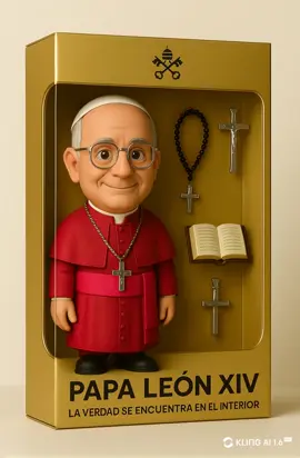 El nuevo Papa ya tiene su figura coleccionable… Y este saludo es para vos. #PapaLeónXIV #FiguraColeccionable #FeDigital #SaludoDelPapa #50añoscreandohistoria 