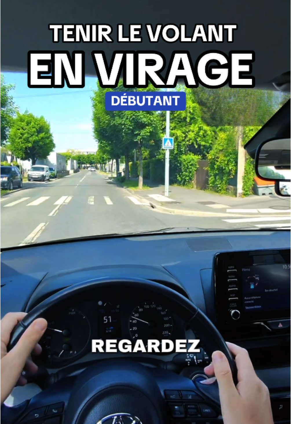 Tenir le volant en virage (tiré/glissé) #pourtoi #pourtoii #permis #permisdeconduire #codedelaroute #autoecole #moniteurautoecole 
