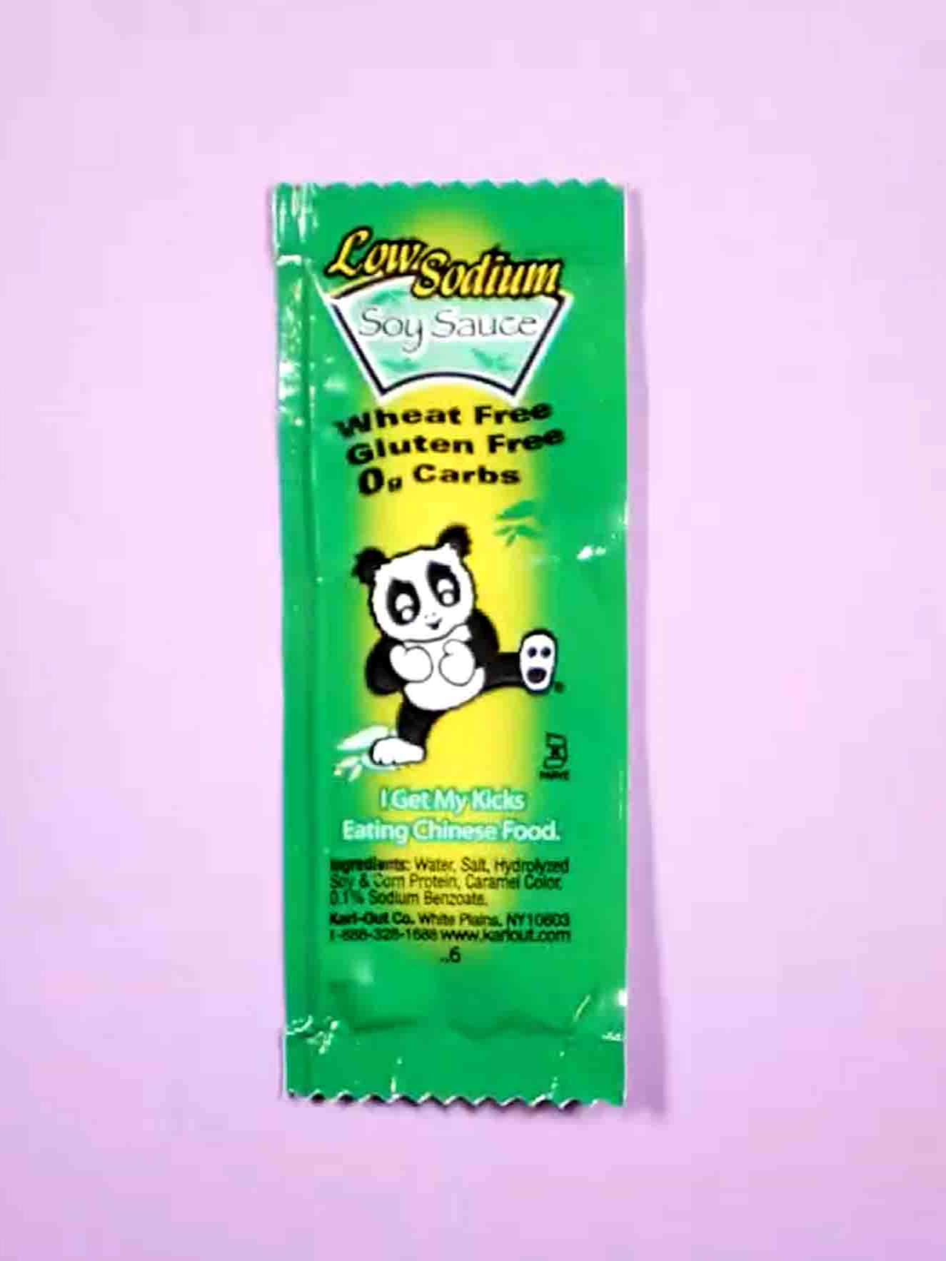 KariOut Low Sodium Soy Sauce #condiments #condimentpacketcollection #condimentpackets #tearhere #design #soysauce #kariout #green