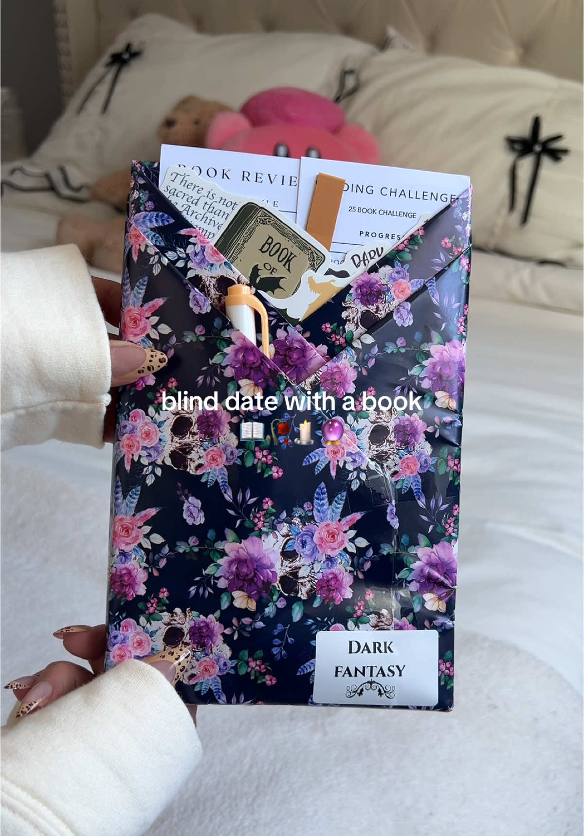 blind date with a book dark fantasy romance edition 📖🥀  I’ve been in such a dark fantasy mood lately and I’m so excited to get to this one!!  #blinddatewithabook #bookish #bookworm #romancebooks #fyp 
