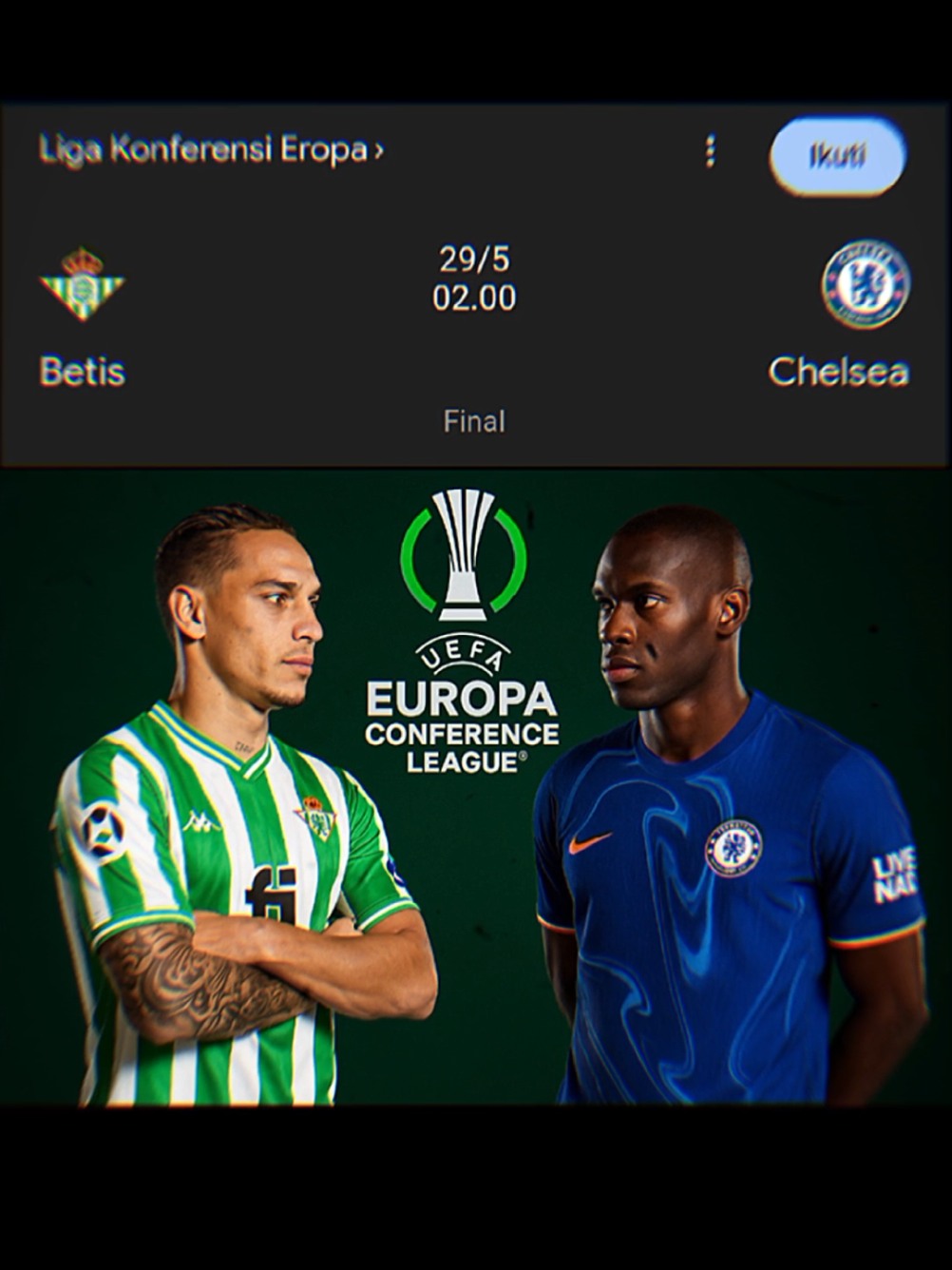 2 goat ini akan saling bertemu di Final Liga Melon🐐🔥 seharusnya Antony vs Mudryk tapi karna Mudryk masih menjalani sanksi, Jackson yg menjadi goatnya🤣🙏🏻 #uefa #uefaconferenceleague #ligakonferensieropa #ligamelon #uecl #realbetis #chelsea #chelseafc #realbetisvschelsea #antony #antonysantos #nicolasjackson #mykhailomudryk #mudryk #goat #final #finaluefaconferenceleague #finalligakonferensieropa #fypシ #fyp 