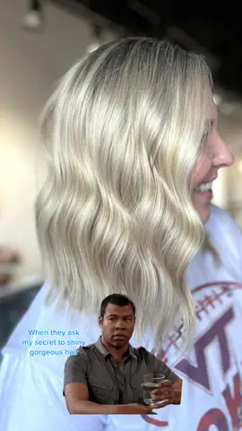 When the answer is, you just have the best hair dresser 💁🏼‍♀️💁🏼‍♀️ #viral #hair #blonde #MemeCut #Meme #MemeCut #fyp
